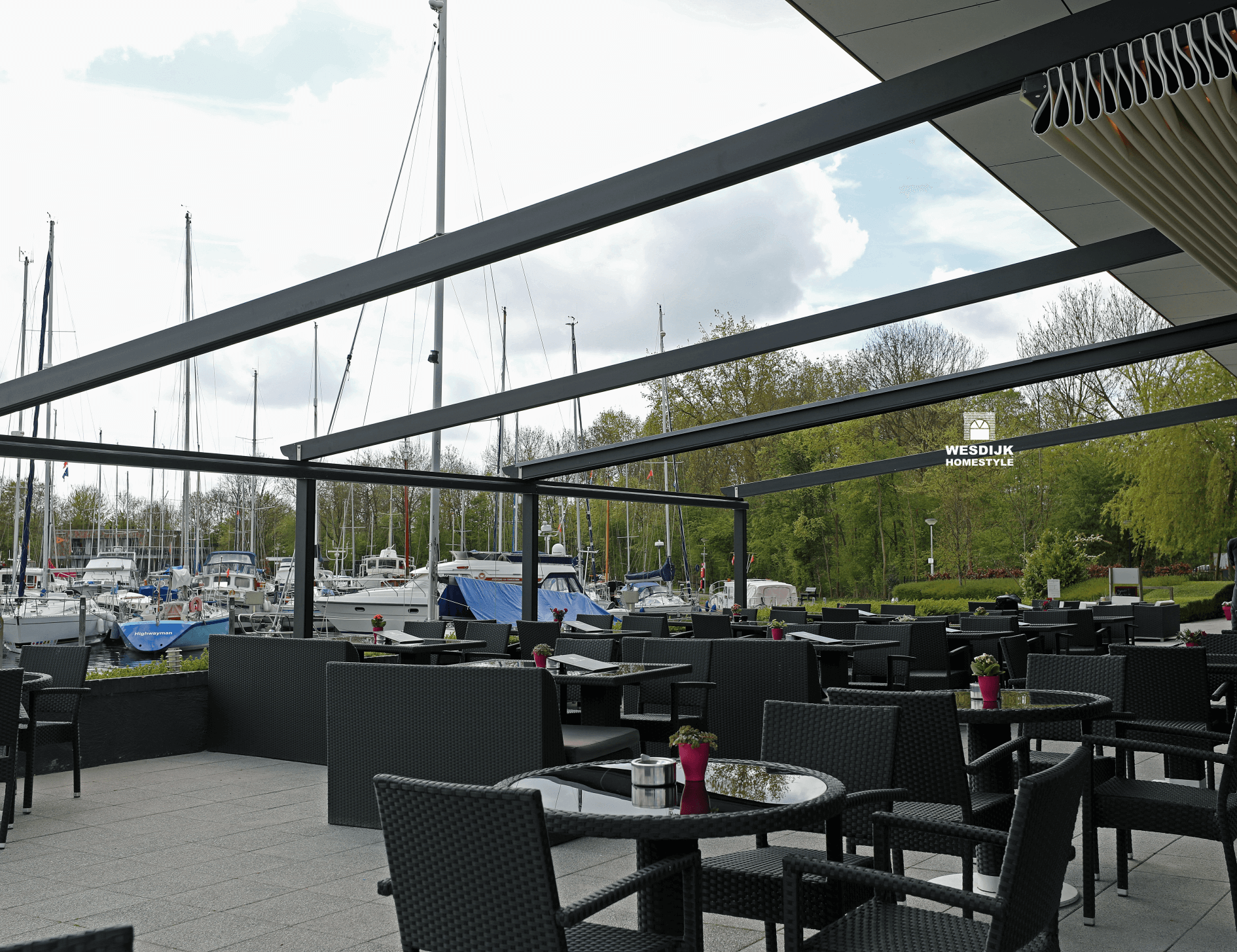 Horeca-Terrasoverkapping-PVC-Restaurant-Oranjeplaat-Arnemuiden-Horeca-overkapping-kunststof-Horeca-terrasoverkapping